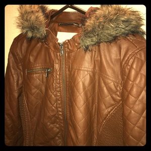 Bar III Faux Leather Jacket
